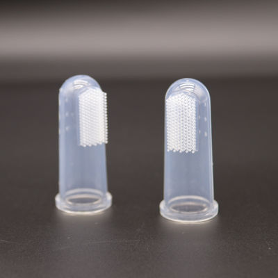 transparent color silicone food grade baby finger toothbrush Oral cleaning