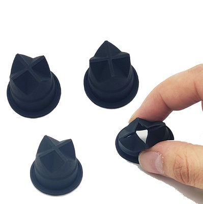 Medical Black Silicone Rubber Duckbill Valve One Way Cross Valve