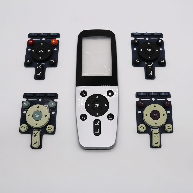 Silk Screen Printed Silicone and PC Custom Massager Chair Keypad with Colorful Keycaps
