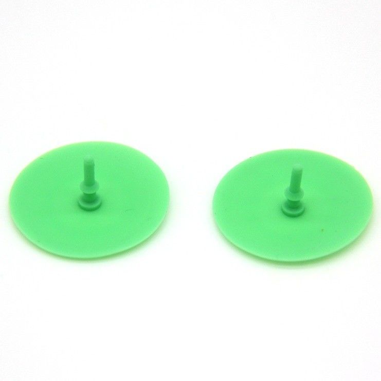Round Shape Silicone Rubber Exhaust Valve Diaphragm Dia 24mm Shore A 50 Green Medical Valve